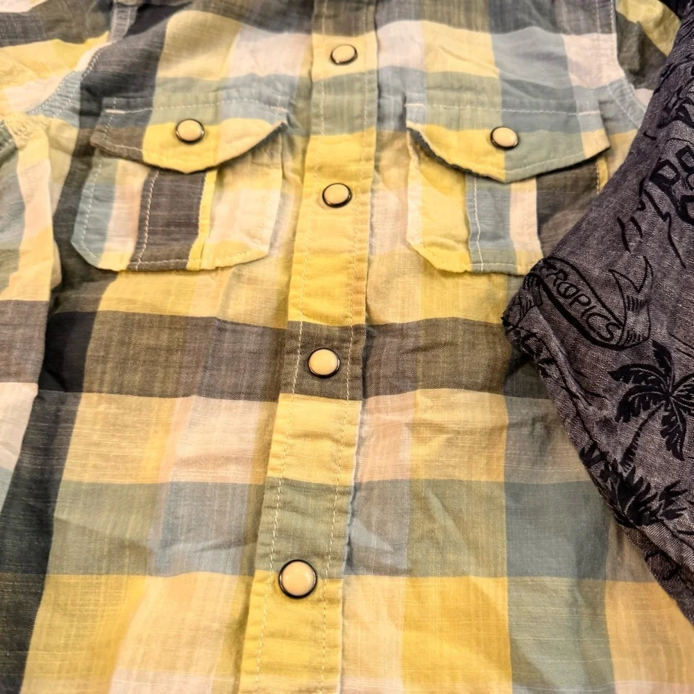 Toddler Short Sleeve lot of Button up & Polo Shirt Set‎ of 6 Printed Tops